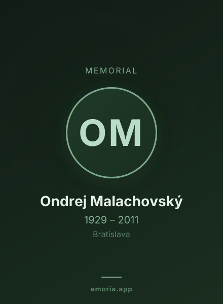 Memorial portrait of Ondrej Malachovský