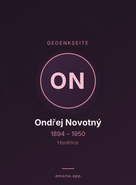 Gedenkportrait von Ondřej Novotný