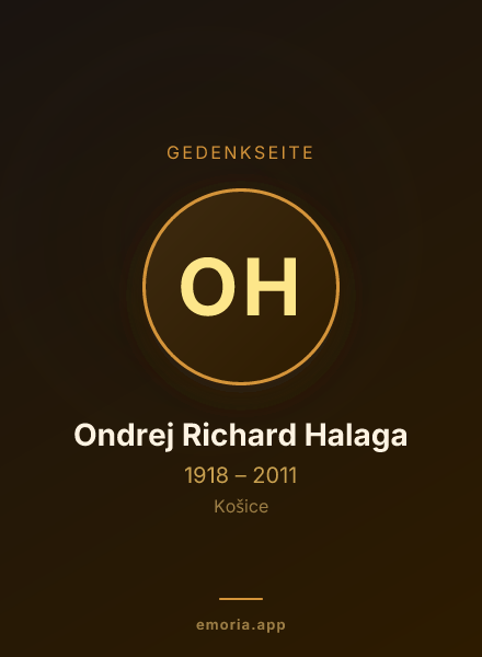 Gedenkportrait von Ondrej Richard Halaga