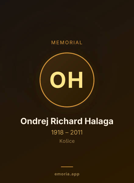 Memorial portrait of Ondrej Richard Halaga
