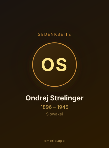 Gedenkportrait von Ondrej Strelinger