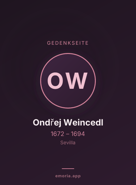 Gedenkportrait von Ondřej Weincedl