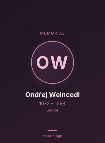Memorial portrait of Ondřej Weincedl