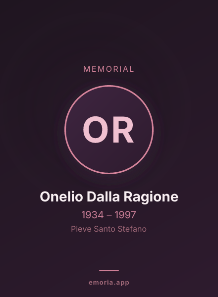 Memorial portrait of Onelio Dalla Ragione