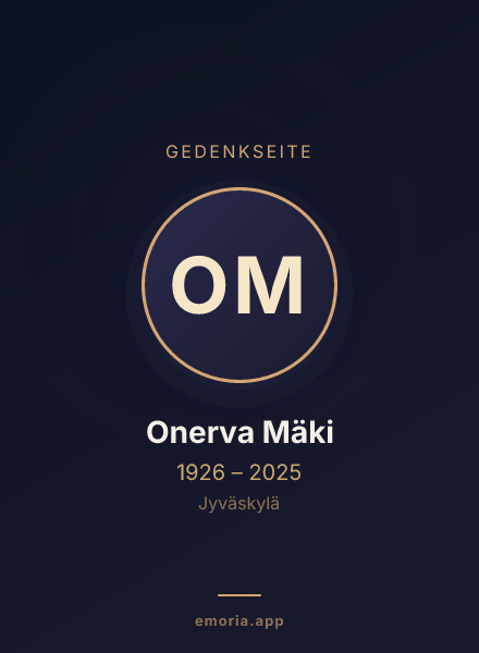 Gedenkportrait von Onerva Mäki
