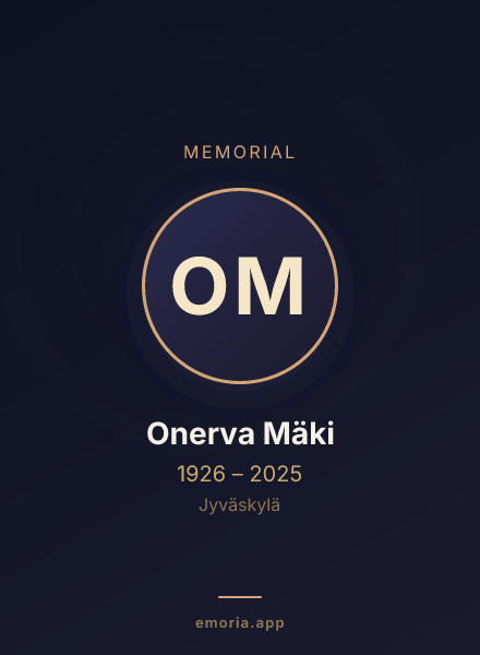 Memorial portrait of Onerva Mäki