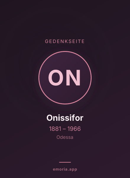 Gedenkportrait von Onissifor
