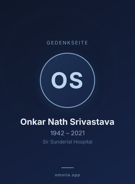 Gedenkportrait von Onkar Nath Srivastava