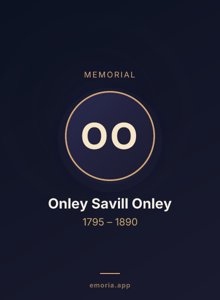Memorial portrait of Onley Savill Onley