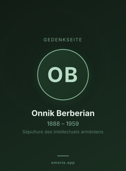 Gedenkportrait von Onnik Berberian
