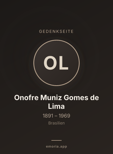 Gedenkportrait von Onofre Muniz Gomes de Lima
