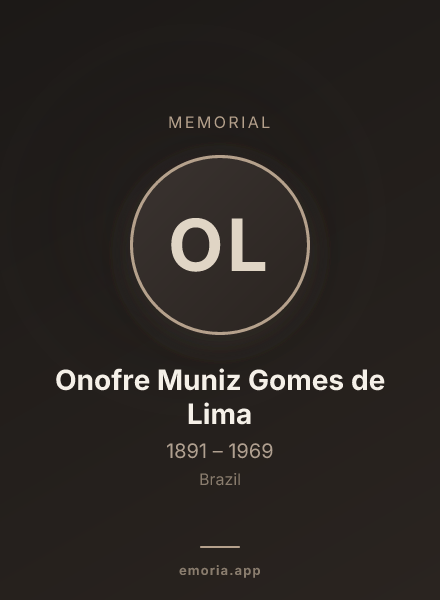 Memorial portrait of Onofre Muniz Gomes de Lima