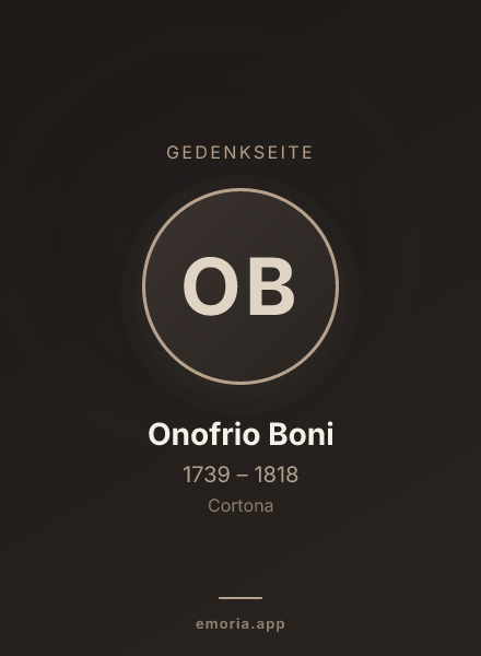 Gedenkportrait von Onofrio Boni
