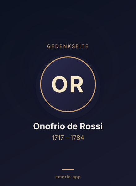 Gedenkportrait von Onofrio de Rossi