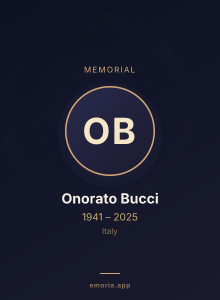 Memorial portrait of Onorato Bucci