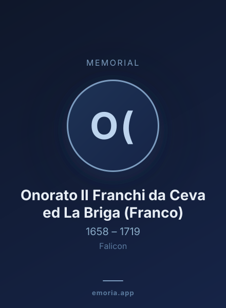 Memorial portrait of Onorato II Franchi da Ceva ed La Briga (Franco)