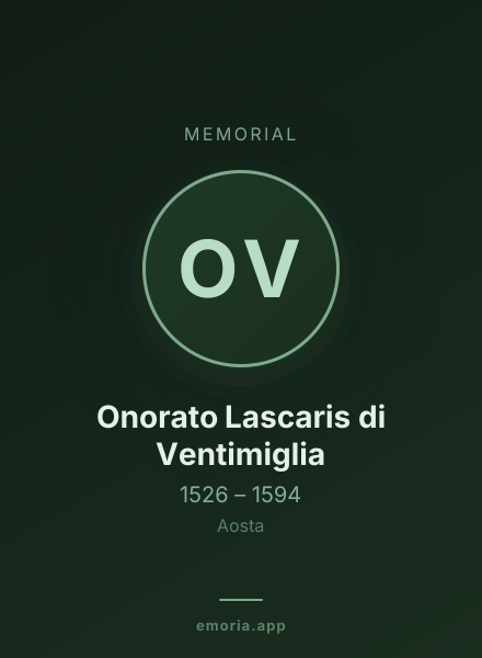 Memorial portrait of Onorato Lascaris di Ventimiglia