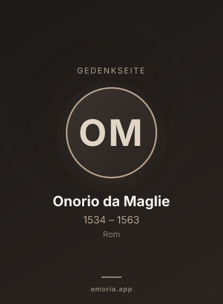 Gedenkportrait von Onorio da Maglie