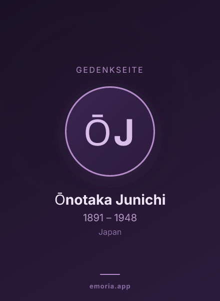 Gedenkportrait von Ōnotaka Junichi