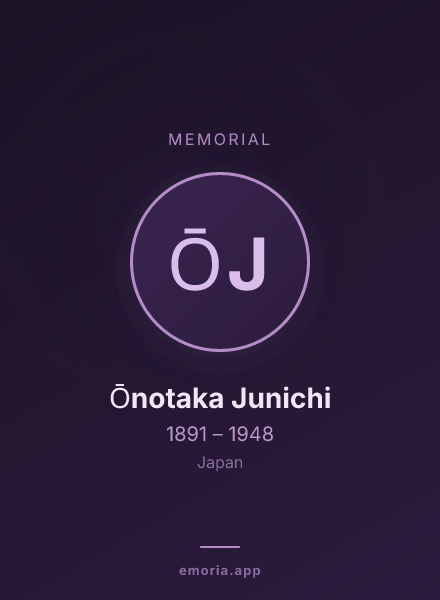 Memorial portrait of Ōnotaka Junichi