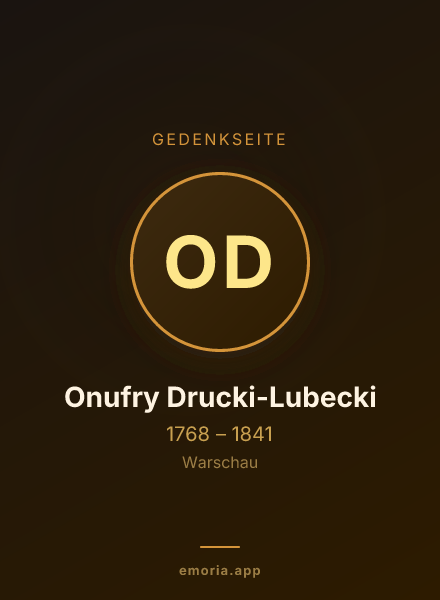 Gedenkportrait von Onufry Drucki-Lubecki