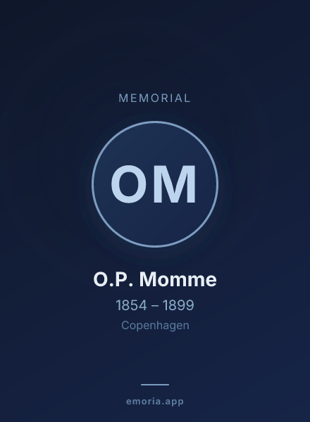Memorial portrait of O.P. Momme