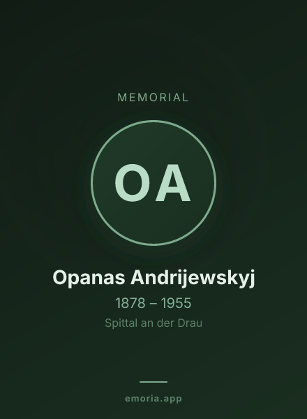 Memorial portrait of Opanas Andrijewskyj