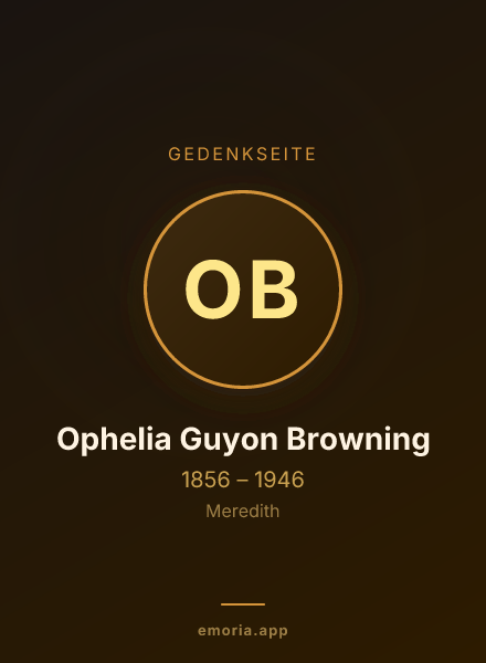 Gedenkportrait von Ophelia Guyon Browning