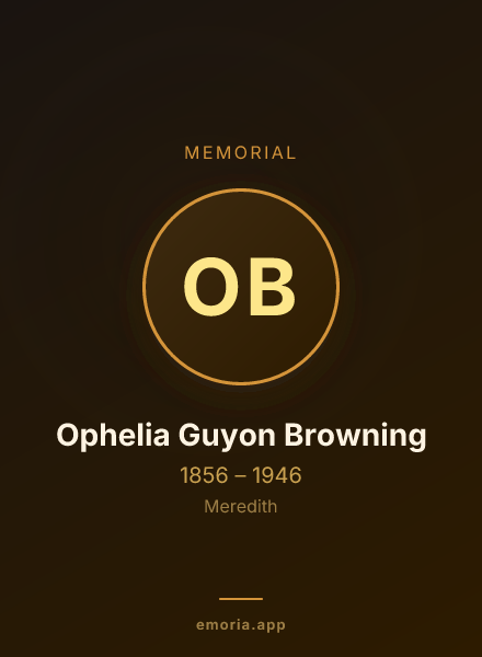 Memorial portrait of Ophelia Guyon Browning