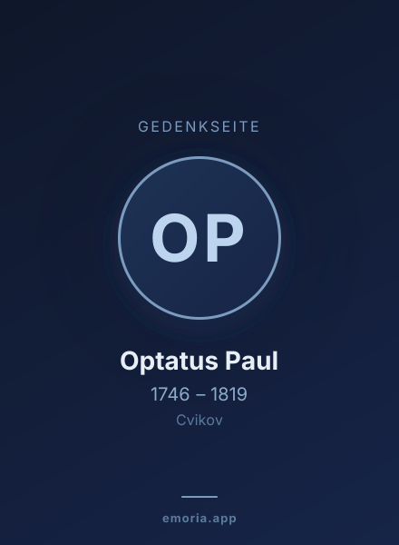 Gedenkportrait von Optatus Paul