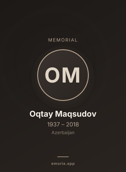 Memorial portrait of Oqtay Maqsudov