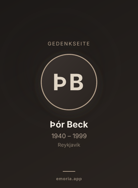 Gedenkportrait von Þór Beck