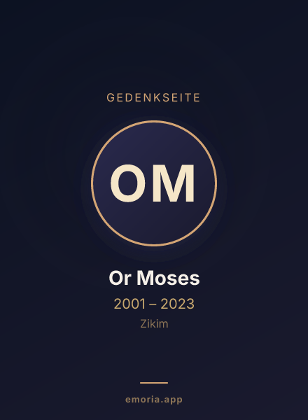 Gedenkportrait von Or Moses