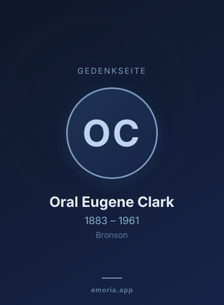 Gedenkportrait von Oral Eugene Clark