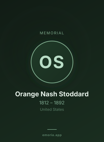 Memorial portrait of Orange Nash Stoddard