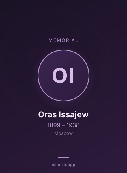Memorial portrait of Oras Issajew