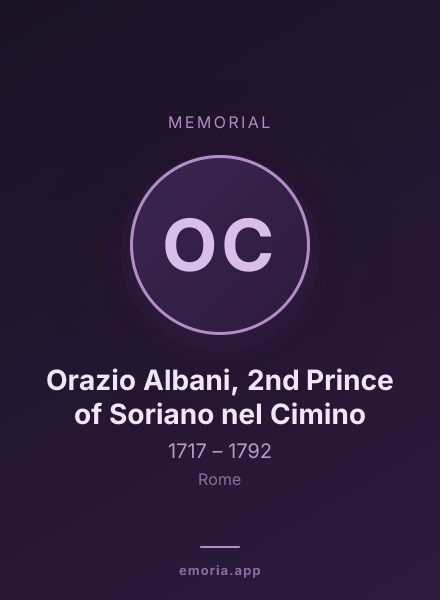 Memorial portrait of Orazio Albani, 2nd Prince of Soriano nel Cimino