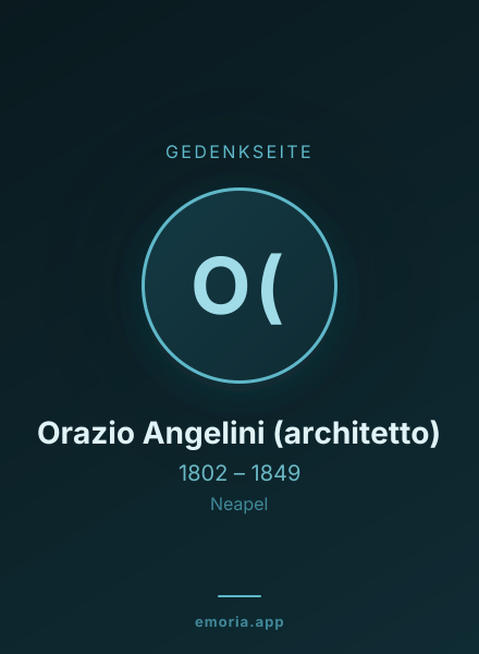 Gedenkportrait von Orazio Angelini (architetto)