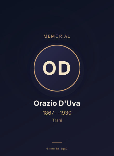 Memorial portrait of Orazio D'Uva