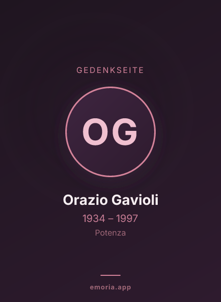 Gedenkportrait von Orazio Gavioli