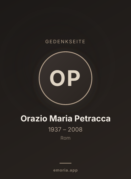 Gedenkportrait von Orazio Maria Petracca