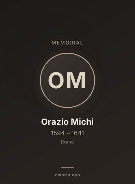 Memorial portrait of Orazio Michi