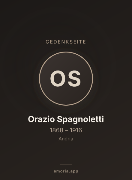 Gedenkportrait von Orazio Spagnoletti