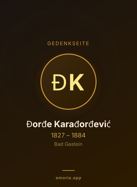 Gedenkportrait von Đorđe Karađorđević