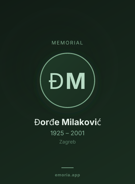 Memorial portrait of Đorđe Milaković