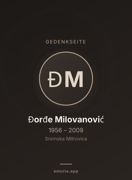 Gedenkportrait von Đorđe Milovanović