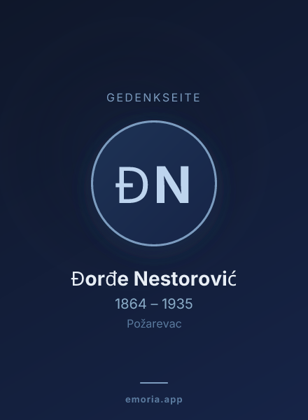 Gedenkportrait von Đorđe Nestorović