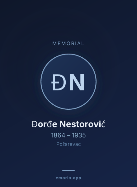 Memorial portrait of Đorđe Nestorović
