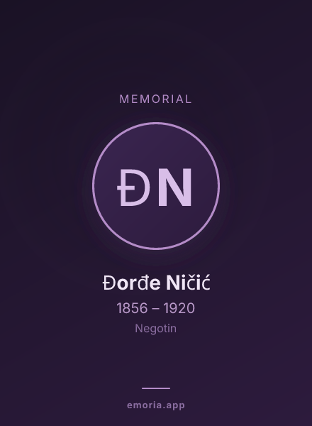 Memorial portrait of Đorđe Ničić