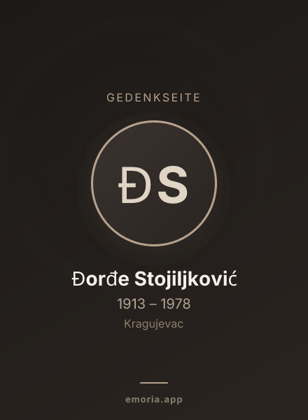 Gedenkportrait von Đorđe Stojiljković